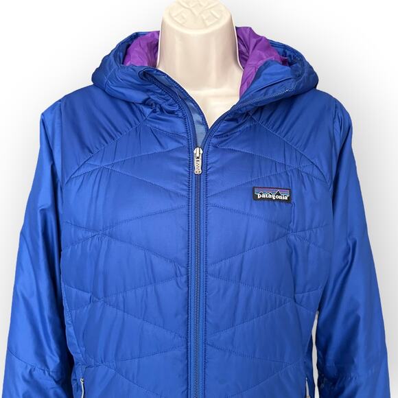 Vintage 2000 Patagonia Micro Puff Quilted Hooded Jacket Size M, Blue 83987 - Picture 5 of 14